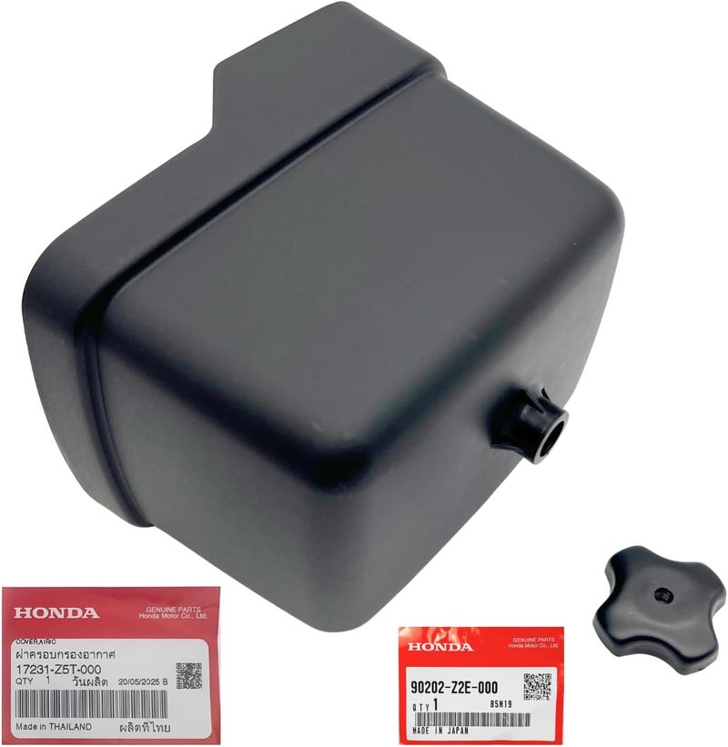 KINDZA Genuine 17231-Z5T-000 Air Filter Cover housing with Genuine Air Cleaner NUT 90202-Z2E-000 for Honda GX340 GX390 GX360 HS1332 HS928 WT40X OEM - Image 2